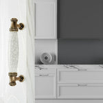5025_128 Ceramic Crack Closet Cabinet Handle Pitch: 128mm, 5025_128