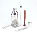 7 in 1 Stainless Steel Wine Cocktail Shaker Tools Set with Cloth Bag, Capacity: 550ml, 550ml