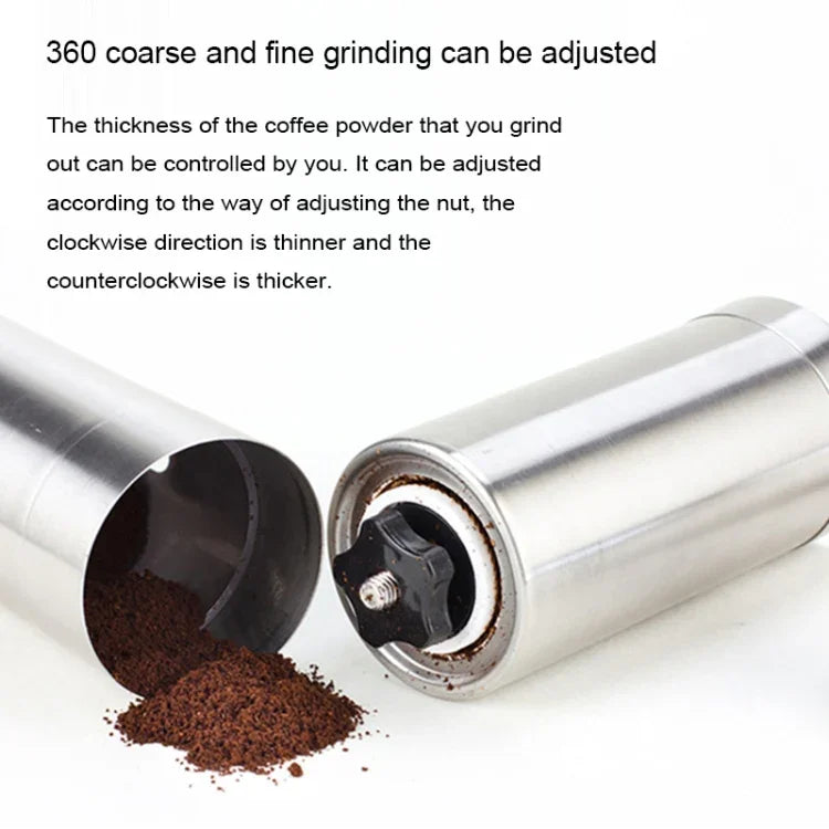 Portable Conical Burr Mill Manual Stainless Steel Bean Pepper Hand Crank Coffee Grinder, Gift Box Package, Coffee Bean Grinder