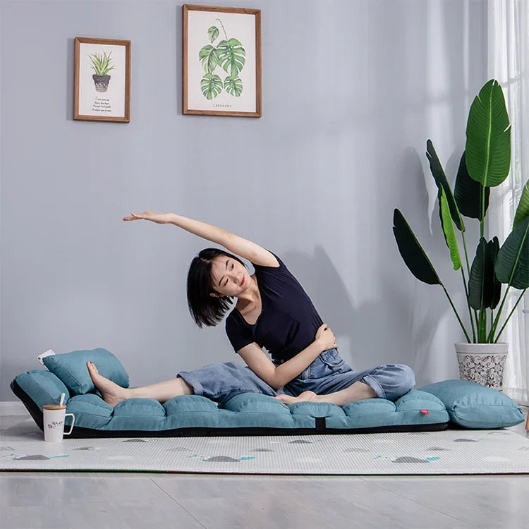 C1 Lazy Couch Tatami Foldable Single Recliner Bay Window Creative Leisure Floor Chair, Size:205x56x20cm, 205x56x20cm (Red), 205x56x20cm (Purple), 205x56x20cm (Lake Blue), 205x56x20cm (Khaki), 205x56x20cm (Green), 205x56x20cm (Dark Coffee)              ...