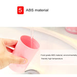 Creative 5 in 1 Portable Gargle Cup Shampoo Sub-Bottle Comb Make-up Mirror Travel Wash Kits, Standard Sets, 5 in 1
