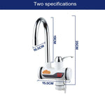 3s Fast Heat Electrothermal Rotatable Faucet Water Tap with Digital Display, 220V, Size: L, Digital Display / Size: L