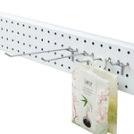 10pcs Supermarket Clothing Shop Pegboard Slat Wall Hook Shelf Hole Plate, Hole Pitch: 2.5cm, Length: 5cm, Wire Diameter: 3.3mm, Length: 5cm