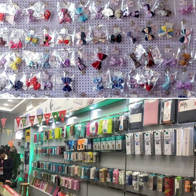 10pcs Supermarket Clothing Shop Pegboard Slat Wall Hook Shelf Hole Plate, Hole Pitch: 2.5cm, Length: 10cm, Wire Diameter: 3.3mm, Length: 10cm