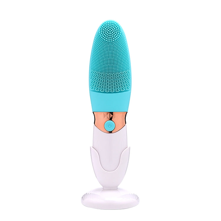 CNaier AE-618 Battery-powered Silicone Acoustic Wave Face Skin Care Electric Facial Cleanser, AE-618(Blue), AE-618(Orange), AE-618(Pink), AE-618(Green)