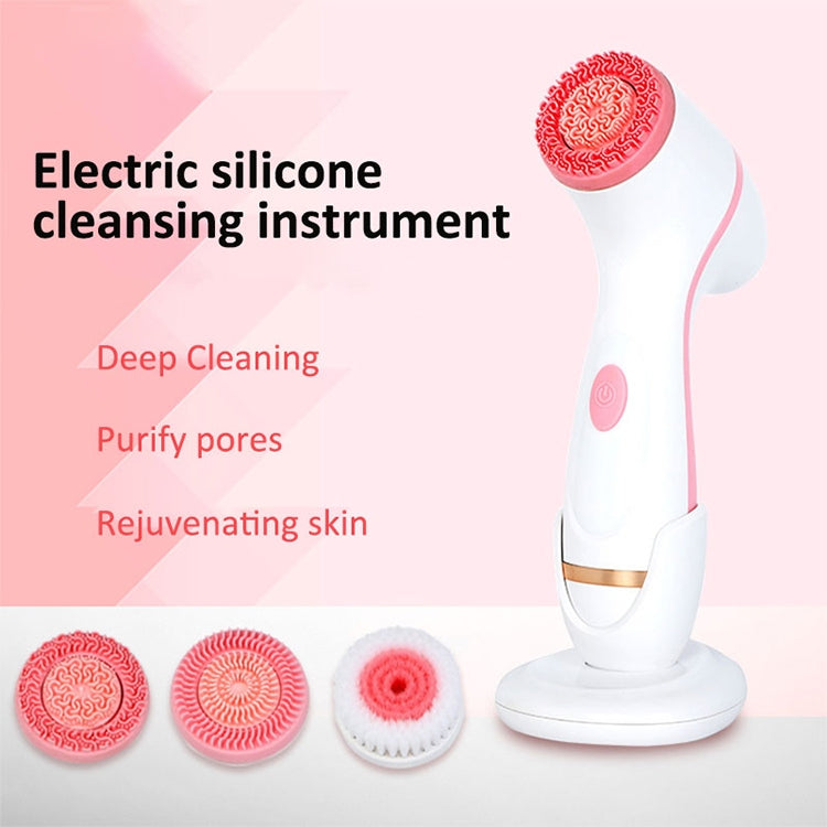 CNaier AE-868 Battery-powered Silicone Ultrasonic Vibration Face Skin Care Electric Facial Cleanser, AE-868(Blue), AE-868(Pink)