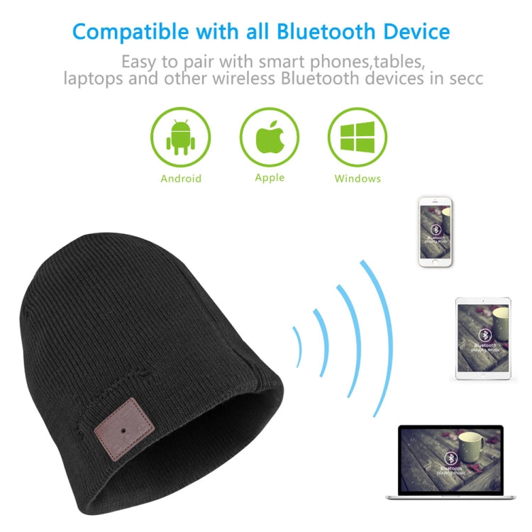 Bluetooth Warm Knit Hat, Supports Phone Answering & Bluetooth Photo Taking & Music Playing