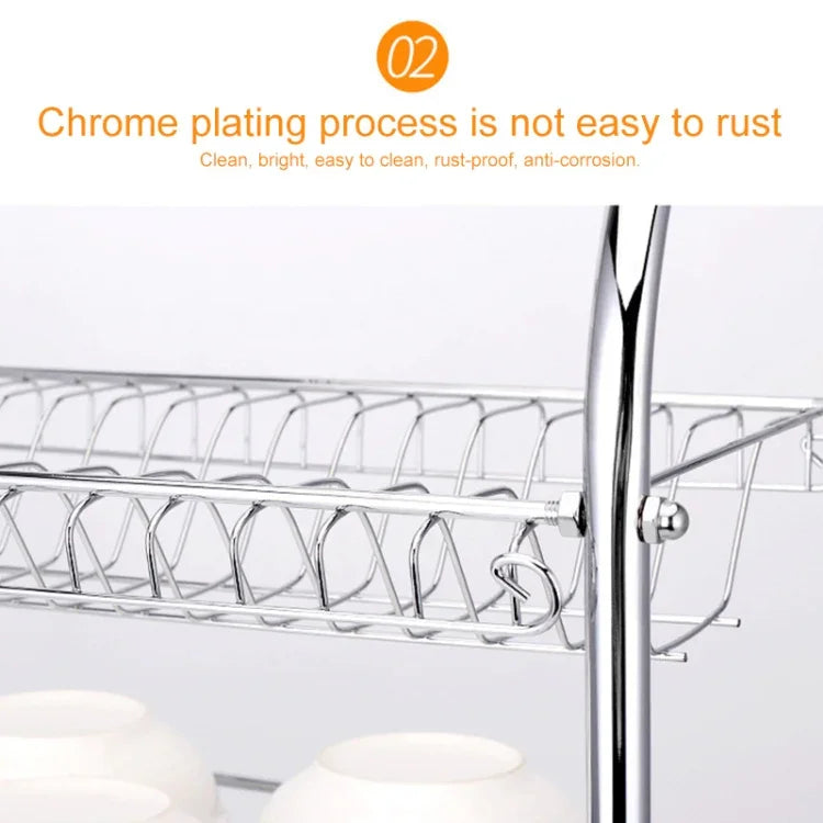 Multi-function Kitchen Stainless Steel Three Layers Flower Shape Steel Sheet Rack Hanging Bowl Dish Holder, Three Layers Flower Shape