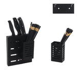 Stainless Steel Wall-mounted Kitchen Rack Hanging Kinfe Chopsticks Canister Holder, Kinfe Chopsticks Canister Holder