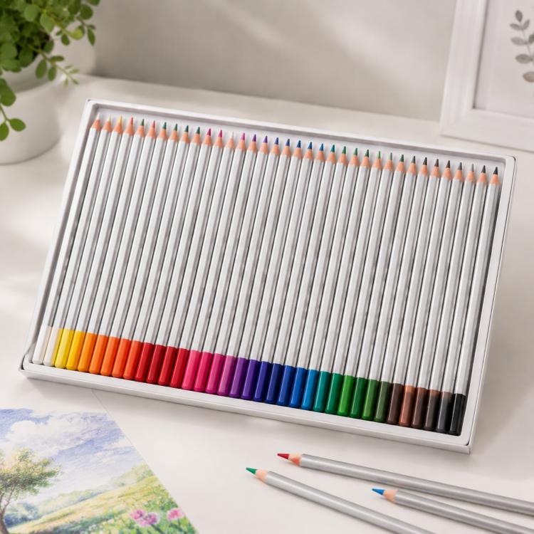 Professional Art Sketch Coloring Books Drawing Vibrant Colors 48-color Wooden Colored Pencils Set, 48-color