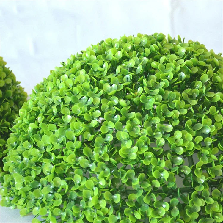 Artificial Aglaia Odorata Plant Ball Topiary Wedding Event Home Outdoor Decoration Hanging Ornament, Diameter: 8.7 inch, 8.7 inch
