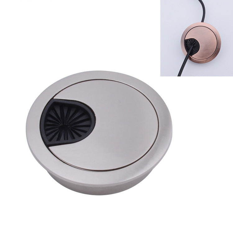 Desk Computer Desktop Zinc Alloy Round Threading Box Hole Cover, Hole Diameter: 80mm (Green Bronze), 80mm