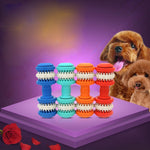 Dog Toy  for Pets Tooth Cleaning Chewing Dumbbells Shape Toys of Non-Toxic Soft Rubber , Large Size,Length:15cm, 15cm (Orange), 15cm(Blue), 15cm (Red), 15cm (Baby Blue)