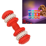 Dog Toy  for Pets Tooth Cleaning Chewing Dumbbells Shape Toys of Non-Toxic Soft Rubber , Large Size,Length:15cm, 15cm (Orange), 15cm(Blue), 15cm (Red), 15cm (Baby Blue)