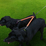 TPU Material Pet Dogs 2 in 1 Tangle-free Traction Rope Double Pet Dog Walking Leash, Length: 25 cm, 2 in 1 (Red)