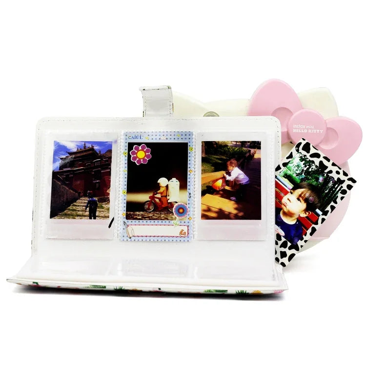 Flamingo Cactus Pattern 3 inch DIY PU Mini Creativity Insert Type 32 Pages Exquisite Photo Album for Polaroid, Flamingo Cactus