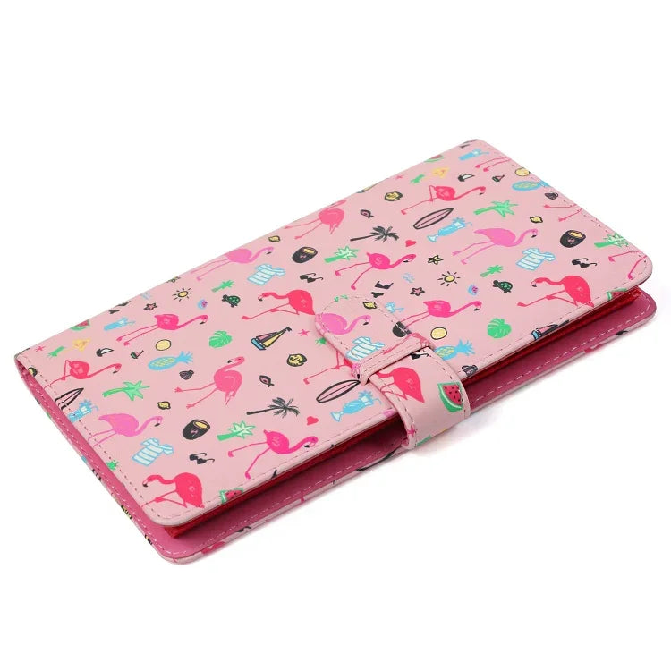 Pink Flamingo Pattern 3 inch DIY PU Mini Creativity Insert Type 32 Pages Exquisite Photo Album for Polaroid, Pink Flamingo