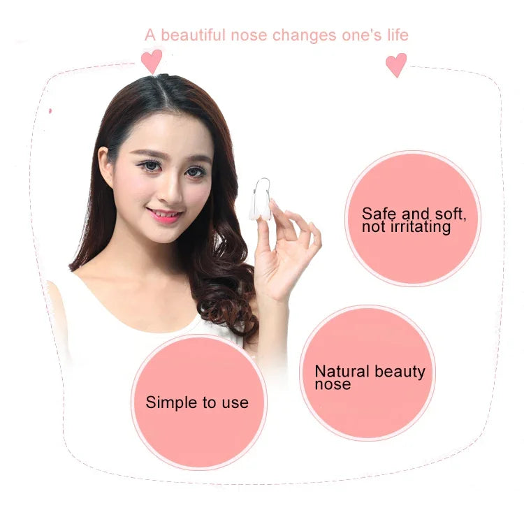 2 PCS Beauty Bridge of Nose Increased Device Nose Clip Braces Nasal Ting, Random Color Delivery, 2 PCS
