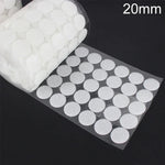 1000 PCS 20mm Round Nylon Adhesive Hook and Loop Fastener, 20mm (Black), 20mm (White)