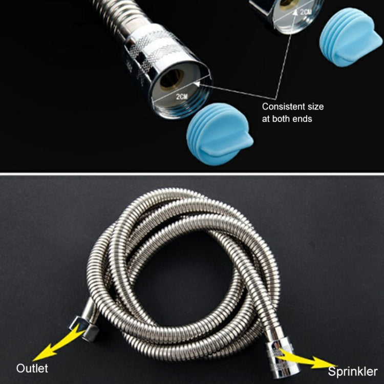 1.5m Flexible Stainless Steel Showerhead Hose Pipe Copper Core Interface Anti Burst Bath Water Pipe, 1.5m (Copper Core Interface)