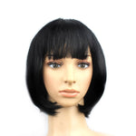 Party Cosplay Headwear Straight Short PET Wigs for Female(Lavender)