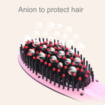 Handheld Innovative Hair Straightener Comb with LCD Temperature Display, EU Plug