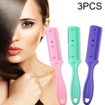 3pcs Hair Tools Double-sided Knife Hair Comb Hair Bangs Trimmer Thinning Device Hair Clipper,  Random Color Delivery, 10 PCS Random Color Delivery
