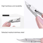2 in 1 Nail Clipper for Paronychia Stainless Steel Olecranon Nail Nipper & Ingrown Nail Lifter, Nail Clipper + Ingrown Nail Lifter (Black), Nail Clipper + Ingrown Nail Lifter (Red)