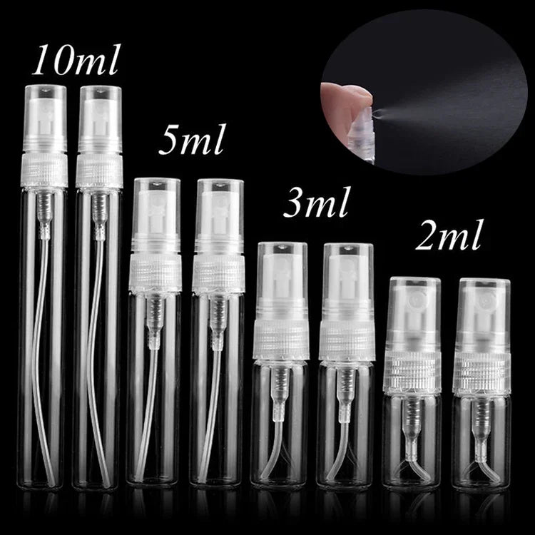 50 PCS Perfume Bottle Spray Bottle Perfume Bottle Empty Bottle, Capacity:2ML (Transparent), 2ML (Transparent)