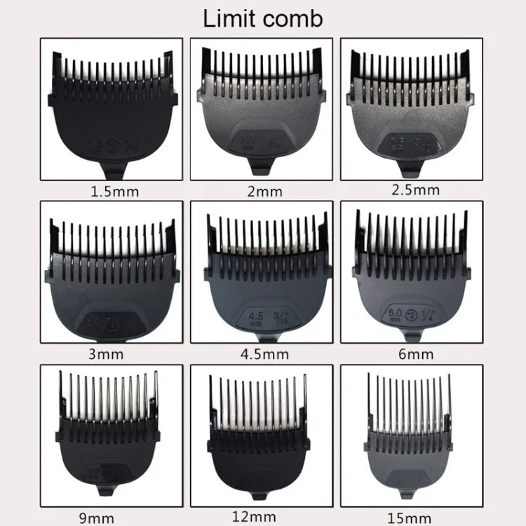 HJ-2018 Men Electric Shaver Fader Self-help Hair Clipper with Wai Cloth + Sponge, Standard Version, CN Plug, with Wai Cloth + Sponge