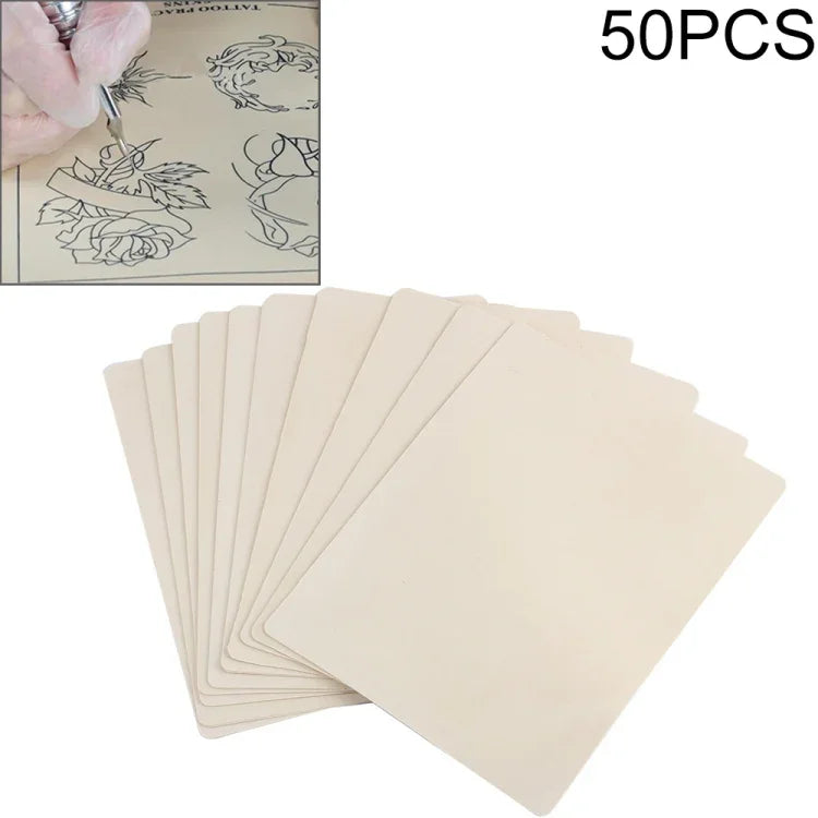 50 PCS Blank Tattoo Exercise Silicone Skin