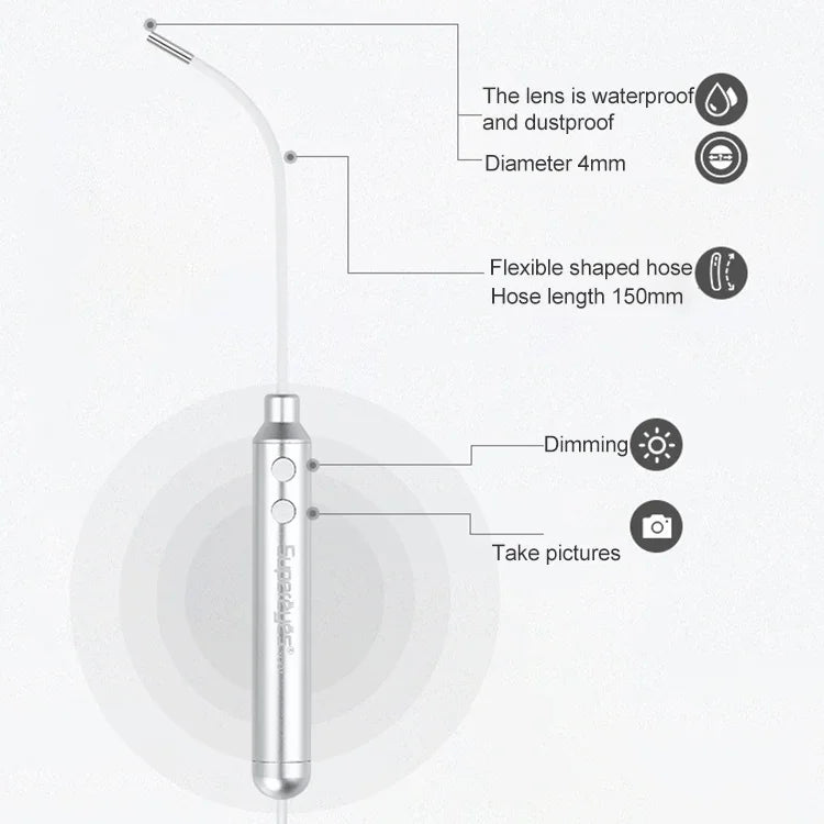Supereyes Y001 Ear Mite Mouth Electronic Digital Fixed Focus Endoscope, Y001