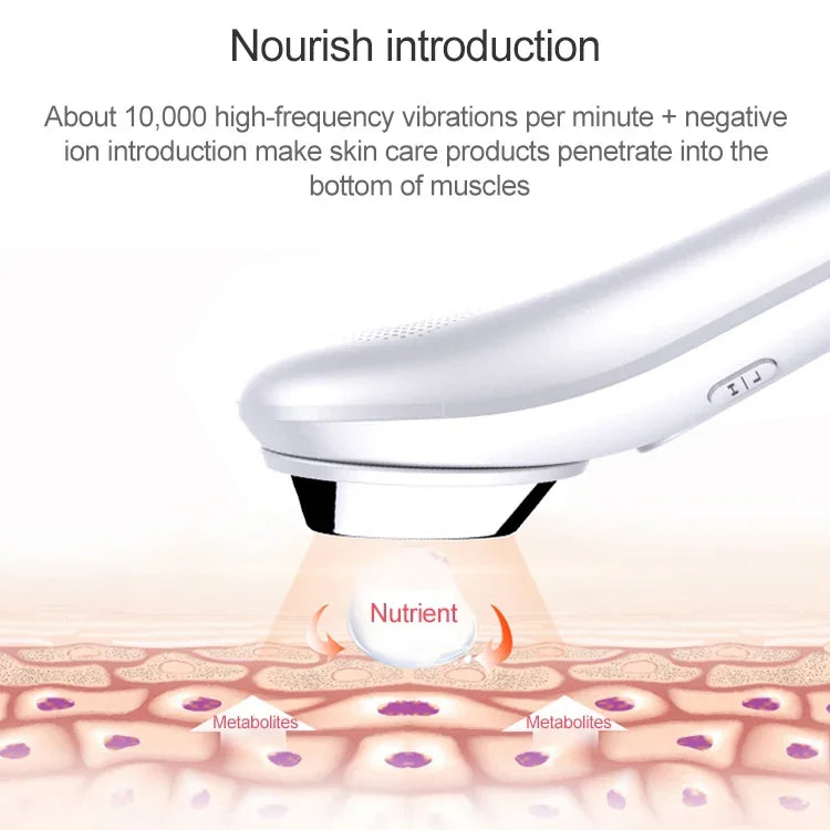 BLK-D020 Ion Import and Export Instrument Facial Beauty Massage Instrument Heating Vibration Ffacial Skin Care Instrument