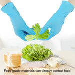 100pcs Blue Disposable Butyronitrile Gloves Housework Supplies, Size: L, Suitable for Palm Width: 9cm-10cm, New / Old Packing Box Random Delivery, Size: L