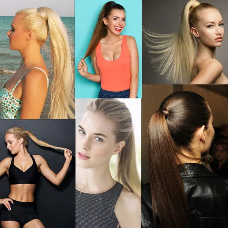 27# Invisible Seamless Bandage-style  Wig Long Straight Hair Wig Ponytail, 27#