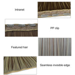 1# One-piece Seamless Five-clip Wig Long Straight Wig Piece, 1#
