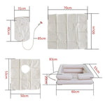 PVC Portable Square Inflatable Wash Basin Home Care Shampoo Trough, Inflatable Wash Basin