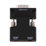 HDMI Female to VGA Male Converter with Audio Output Adapter for Projector, Monitor, TV Sets, HDMI to VGA+Audio