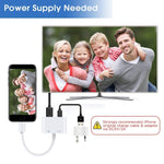 E-Gin-LTH-002 8 Pin Digital AV to HDMI Adapter + USB Charging Port for 1080P HD TV Display Screen Device, E-Gin-LTH-002