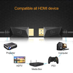 ROCKETEK HDMI01Y-2 HDMI 2.0 4K 30Hz 3D HD Gold-plated Connector HDMI Cable for All HDMI Devices, Length: 2m