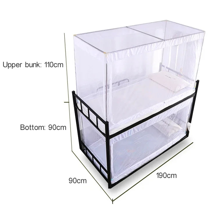 Student Dormitory Square Ceiling Zipper Mosquito Net Encryption Zipper Three Door Defence Mosquito for Upper Berth, Upper Berth(Grey), Upper Berth(Blue), Upper Berth(White)