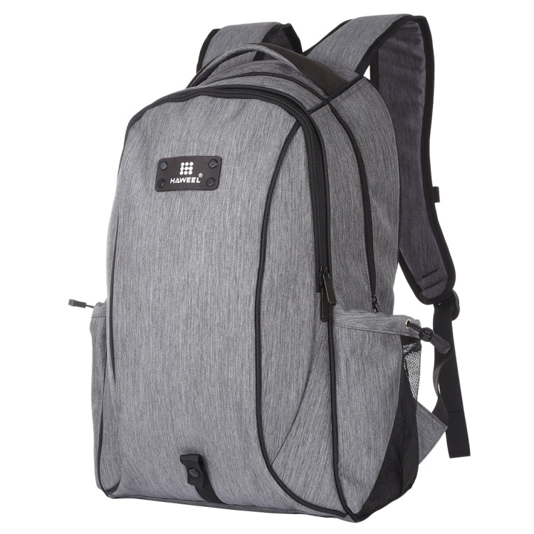 HAWEEL 14W Foldable Removable Solar Power Outdoor Portable Canvas Dual Shoulders Laptop Backpack, USB Output: 5V 2.1A Max