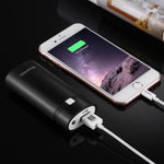 HAWEEL DIY 2x 18650 Battery (Not Included) 5600mAh Power Bank Shell Box with USB Output & Indicator, DIY 2 Batteries(Black)