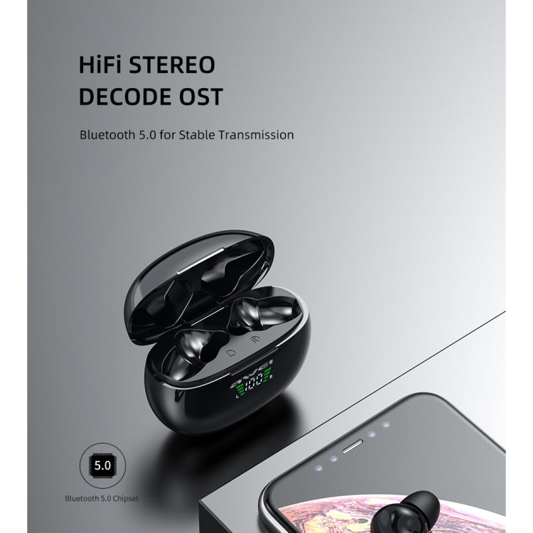 awei T15P Bluetooth V5.0 TWS Ture Wireless Sports LED Display Headset with Charging Case, T15P