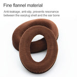 2 PCS For Sennheiser HD515 / HD555 / HD595 / HD598 / HD558 / PC360 Flannel Earphone Cushion Cover Earmuffs Replacement Earpads with Tone Tuning Cotton, Velvet Black, Velvet Brown