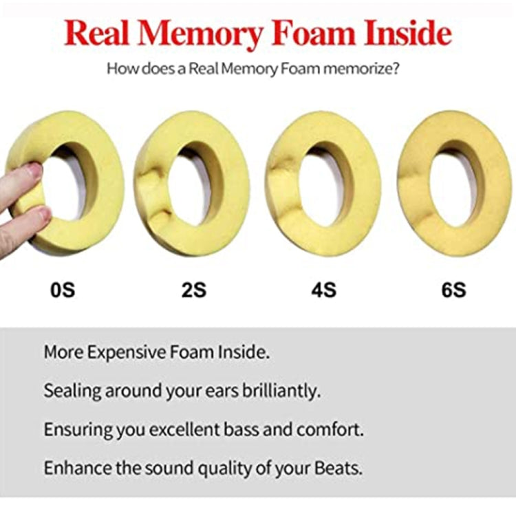 1 Pair Soft Sponge Earmuff Headphone Jacket for Audio-technica ATH-MSR7 / M50X / M20 / M40 / M40X