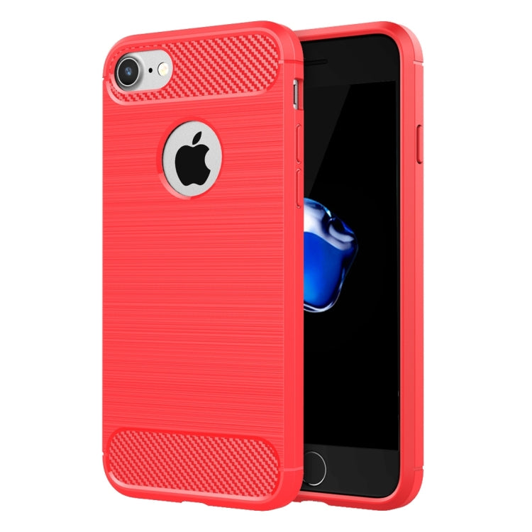 For  iPhone 8 & 7  Brushed Texture Fiber TPU Rugged Armor Protective Case, For iPhone 8 & 7, For 8 & 7