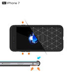 For  iPhone 8 & 7  Brushed Texture Fiber TPU Rugged Armor Protective Case, For iPhone 8 & 7, For 8 & 7
