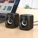 A2 USB 2.0 Wire-controlled Illuminated Mobile Phone Computer Mini Desktop Speaker, Illuminated