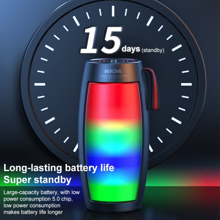 WEKOME D40 5W Sound Pulse Colorful Bluetooth Speaker, D40 (White), D40 (Black)